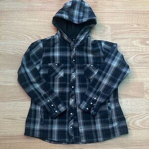 Kuhl Blue & Gray Plaid Button-Up Shacket